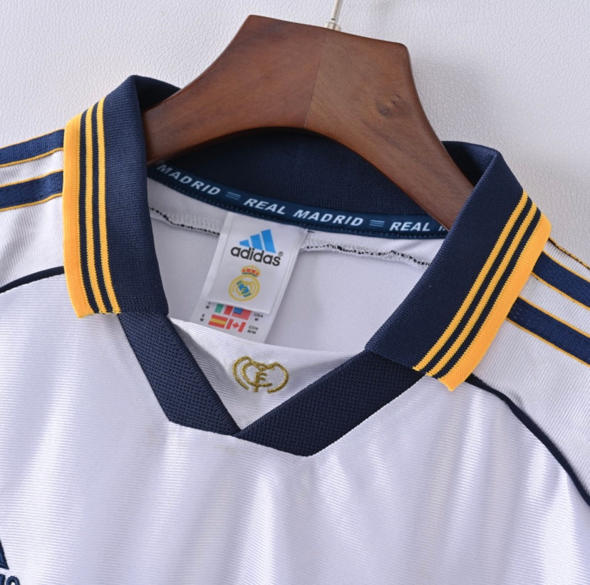 Real Madrid 98-99 Home Kit Soccer Jersey (Retro)