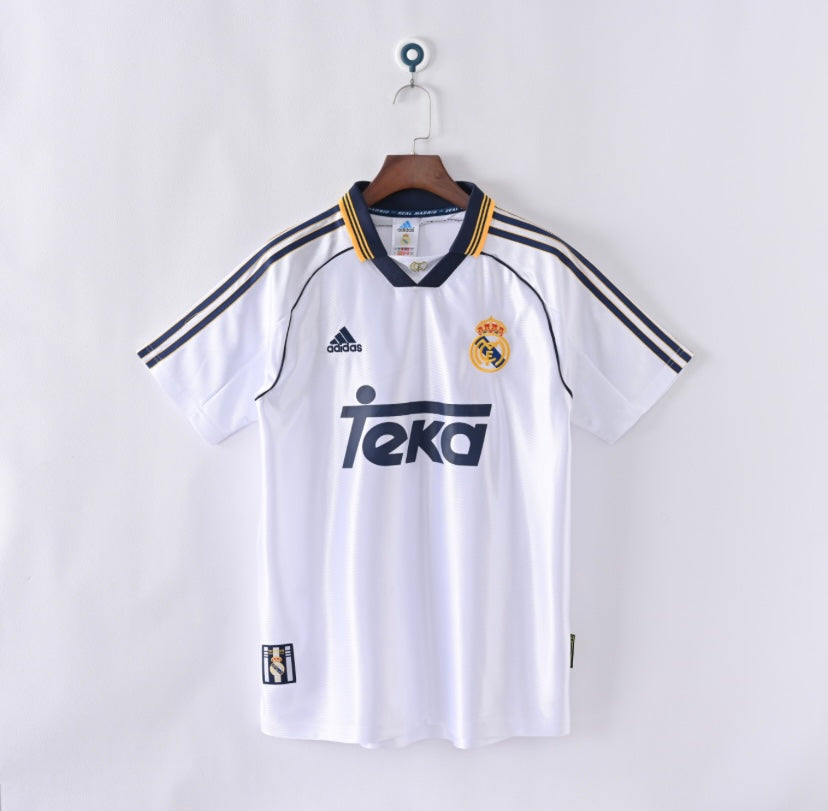 Real Madrid 98-99 Home Kit Soccer Jersey (Retro)