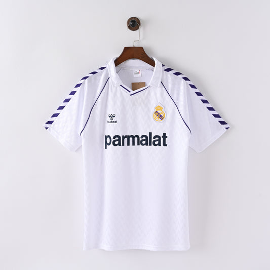 Real Madrid 86-87 Home Kit Soccer Jersey (Retro)