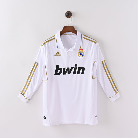 Real Madrid 11-12 Home Kit Soccer Jersey (Retro) (Long-Sleeve)